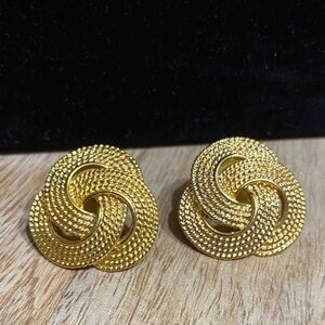 Vintage Napier Gold Knot Earrings